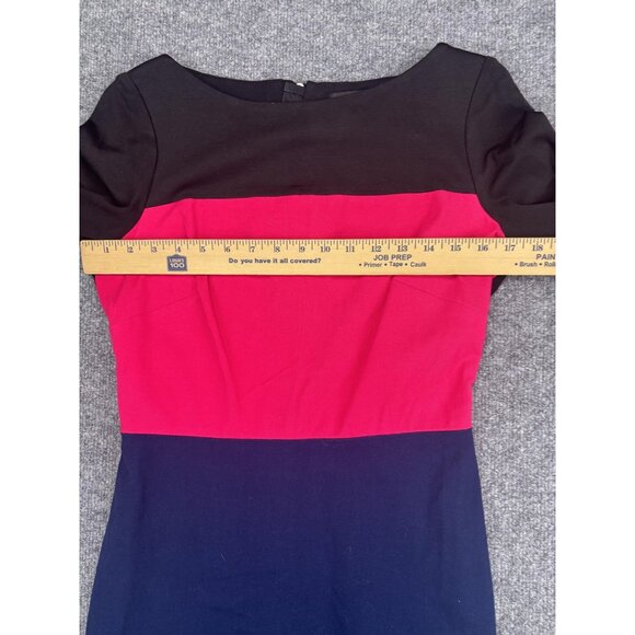 Roland Mouret Banana Republic Dress Womens 10 Petite Sheath Colorblock - Picture 4 of 8